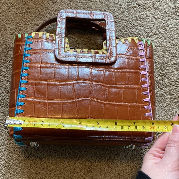 Staud Shirley Croc Crochet Edge Bag. Comes with matching pouch! - Picture 13 of 15